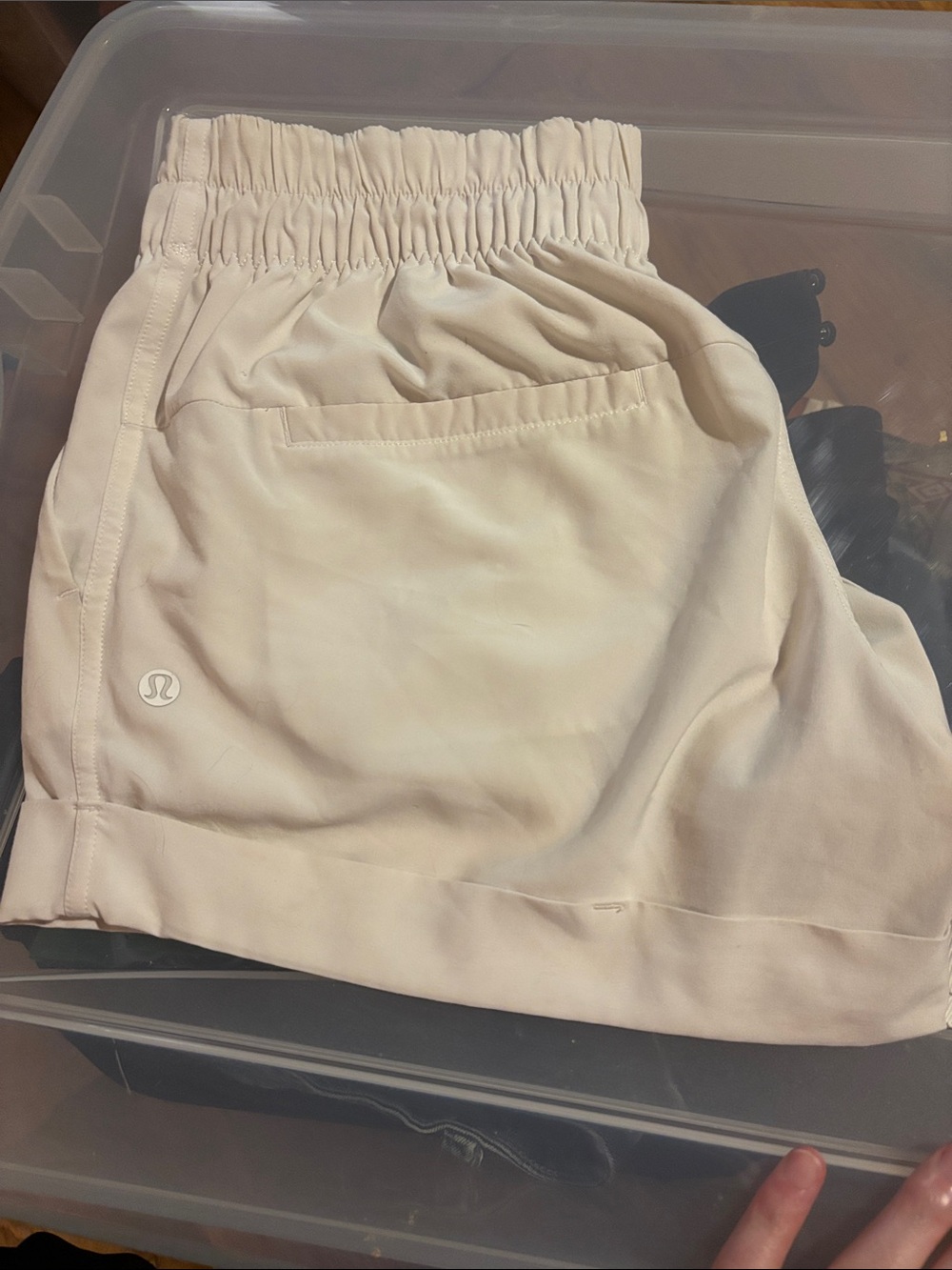 lululemon athletica Cream Athletic Shorts with Elastic Waist